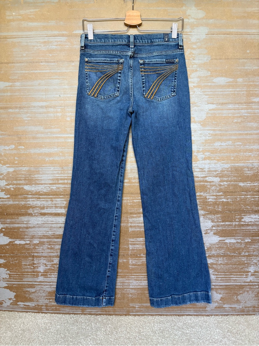 7 For All Mandkind Dojo Jeans Stretch Western Rodeo 31” Inseam Womens 28